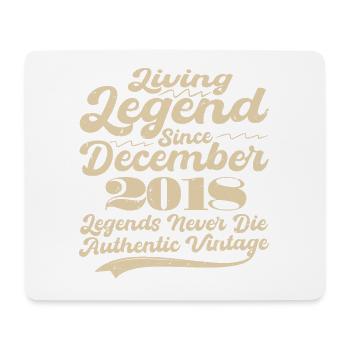 Es war einmal eine Legende. Dezember 2018 Geburts - Mousepad (Querformat) - Weiß - Vorne