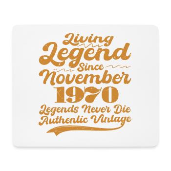 Es war einmal eine Legende. November 1970 Geburts - Mousepad (Querformat) - Weiß - Vorne
