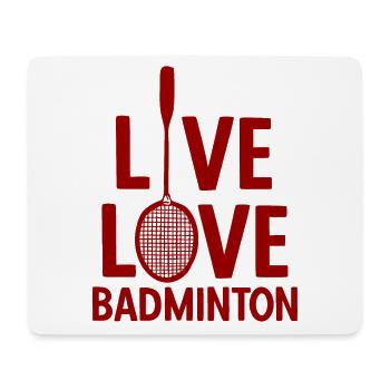 Badminton - Mousepad (Querformat) - Weiß - Vorne