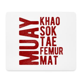 Thaiboxen Muay Thai - Mousepad (Querformat) - Weiß - Vorne