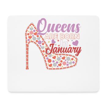 Queens are born in January - Mouse Pad (horizontal) - white - Front