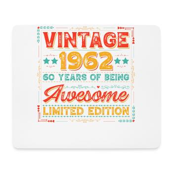 Born 1962, 60years Awesome Limited Edition - Mouse Pad (horizontal) - white - Front