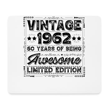 Born 1962, 60years Awesome Limited Edition - Mouse Pad (horizontal) - white - Front