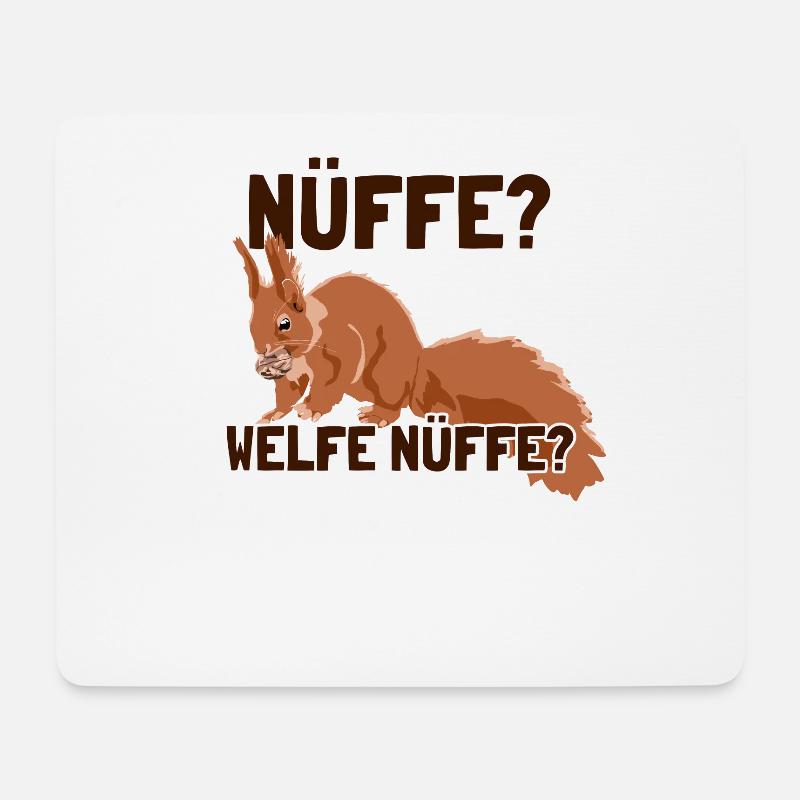 Nüffe Welfe Nüffe Grauhörnchen Squirrel - Mousepad (Querformat) - Weiß