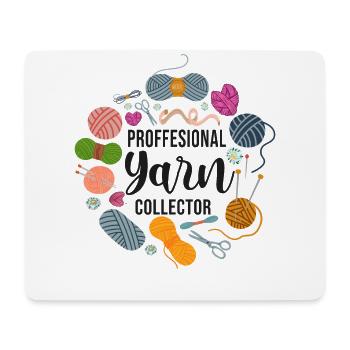 Knitting Knitter Professional Yarn - Mousepad (Querformat) - Weiß - Vorne