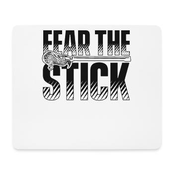 Fear The Stick Intercrosse Lax Player Polo Crosse - Mouse Pad (horizontal) - white - Front