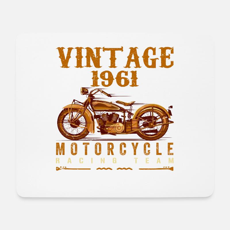 Legenden wurden 1961 geboren und fahren Motorrad - Mousepad (Querformat) - Weiß