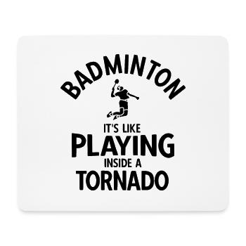 Badminton - Mousepad (Querformat) - Weiß - Vorne