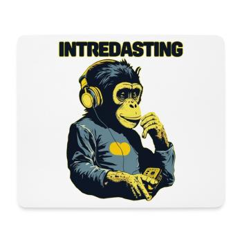 Intredasting Beats - Interesting Monkey Ape - Mouse Pad (horizontal) - white - Front