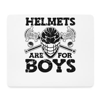 Helmets Are For Boys Lax Player Polocrosse - Mouse Pad (horizontal) - white - Front