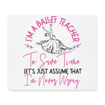 Ballet Dancer Dance Girl Ballerina - Mousepad (Querformat) - Weiß - Vorne