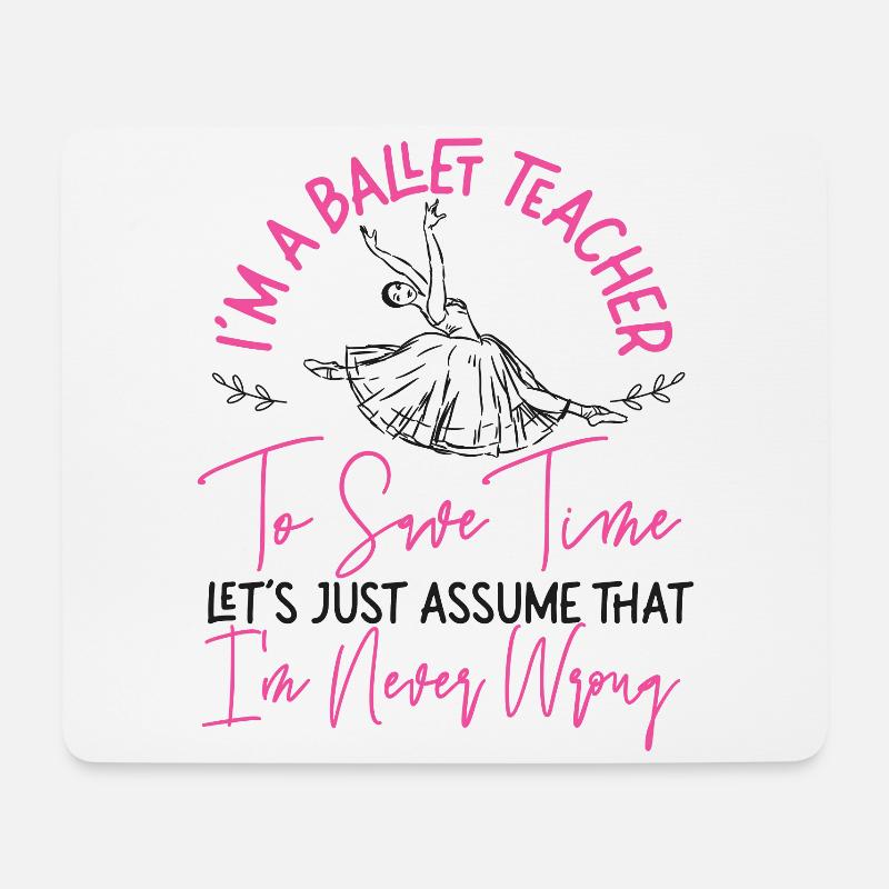 Ballet Dancer Dance Girl Ballerina - Mousepad (Querformat) - Weiß