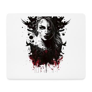 Gothic Witch Girl Tattoo girl - Mouse Pad (horizontal) - white - Front