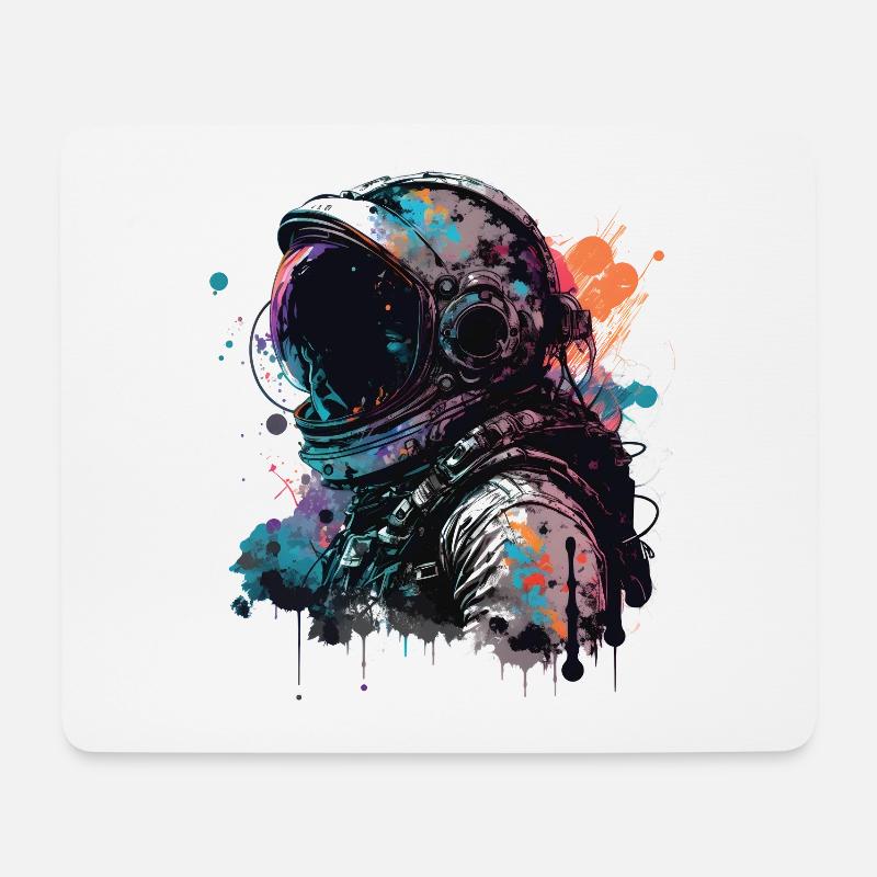 Gothic Astronaut - Mousepad (Querformat) - Weiß