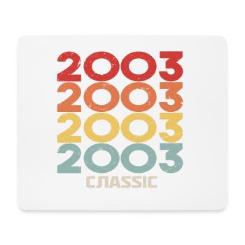 2003 Anniversaire dans le style vintage classique 2003 - Tapis de souris (format paysage) - blanc - Devant