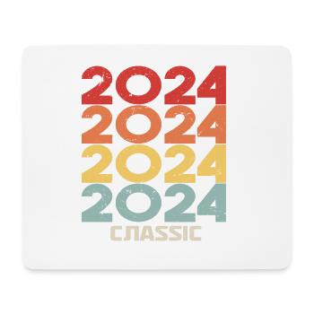 2024 Anniversaire dans le style vintage classique 2024 - Tapis de souris (format paysage) - blanc - Devant