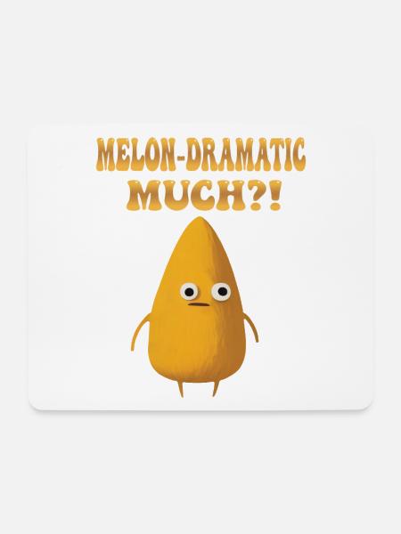 Melone-Dramatisch Viel - Melodramatische Honigmelone - Mousepad (Querformat) - Weiß