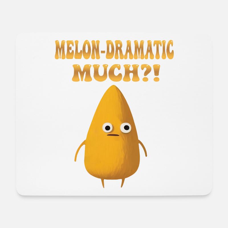 Melone-Dramatisch Viel - Melodramatische Honigmelone - Mousepad (Querformat) - Weiß
