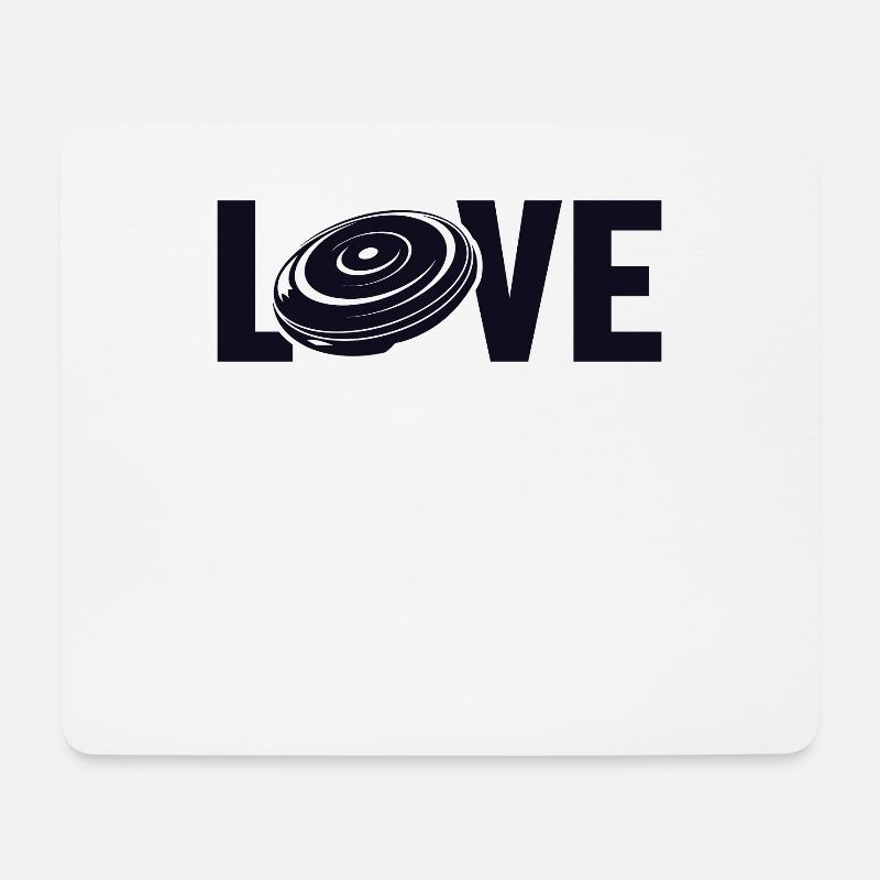 Love Frisbee Golf Korb Scheibe Disc Golfer - Mousepad (Querformat) - Weiß