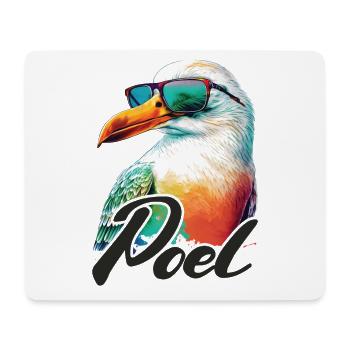 Poel holiday cool colorful seagull with sunglasses - Mouse Pad (horizontal) - white - Front