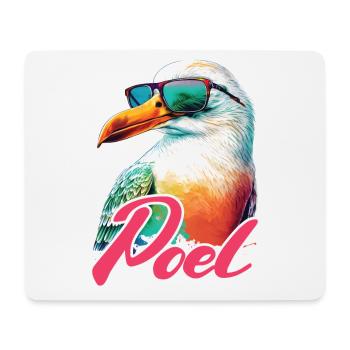 Poel holiday cool colorful seagull with sunglasses - Mouse Pad (horizontal) - white - Front