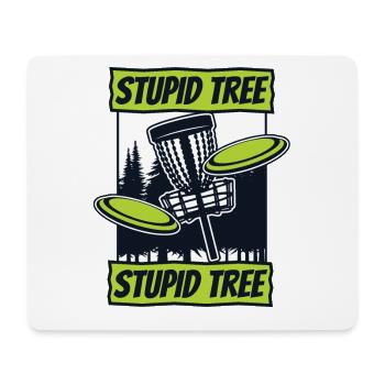 Stupid Tree Frisbee Golf Basket Disc Disc Golfer - Tapis de souris (format paysage) - blanc - Devant