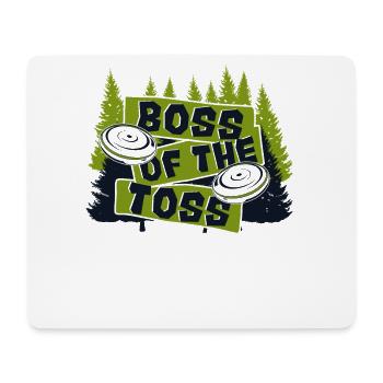 Boss Of The Toss Korb Scheibe Disc Golfer Spieler - Mousepad (Querformat) - Weiß - Vorne