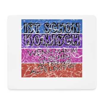 komisches alter schwarz alt - Mousepad (Querformat) - Weiß - Vorne