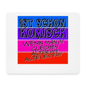 komisches alter schwarz - Mousepad (Querformat) - Weiß - Vorne