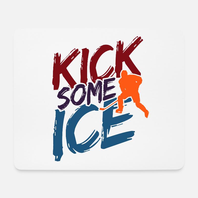 Eishockey - Mousepad (Querformat) - Weiß