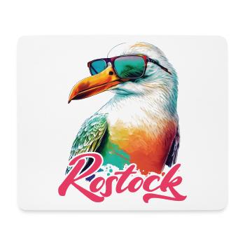 Rostock holiday cool colorful seagull with sunglasses - Mouse Pad (horizontal) - white - Front