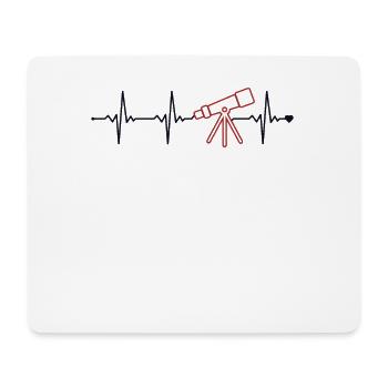 Astronomy Heartbeat Astronomy Photographer Cosmologist - Mouse Pad (horizontal) - white - Front