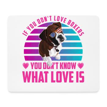 Boxer Lustiger Spruch Liebe - Mousepad (Querformat) - Weiß - Vorne