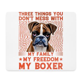 Three things you don't mess with - Mouse Pad (horizontal) - white - Front