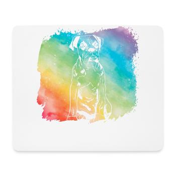 Boxer - Mousepad (Querformat) - Weiß - Vorne
