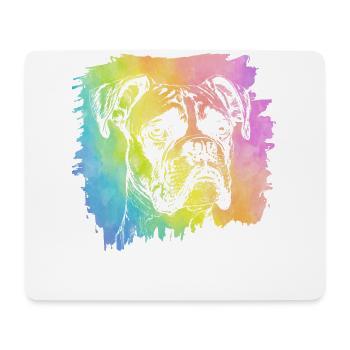 Boxeur - Tapis de souris (format paysage) - blanc - Devant