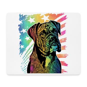 Boxeur - Tapis de souris (format paysage) - blanc - Devant