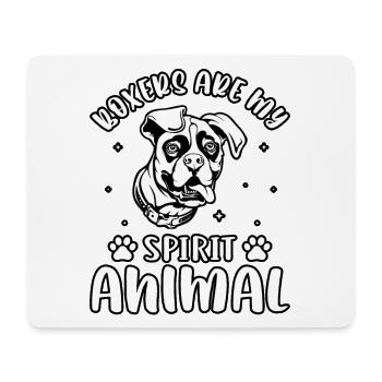 Les boxeurs sont mon animal spirituel - Tapis de souris (format paysage) - blanc - Devant