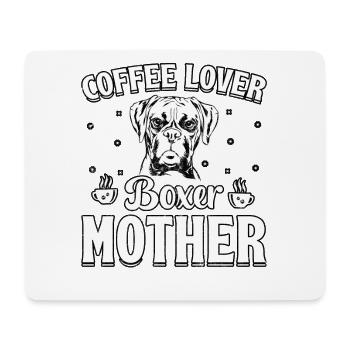 Coffee lover boxer mother - Mousepad (Querformat) - Weiß - Vorne