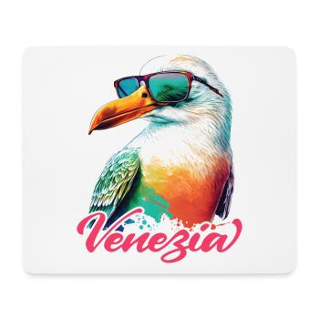Venezia Italien Urlaub coole Möwe mit Sonnenbrille - Mousepad (Querformat) - Weiß - Vorne