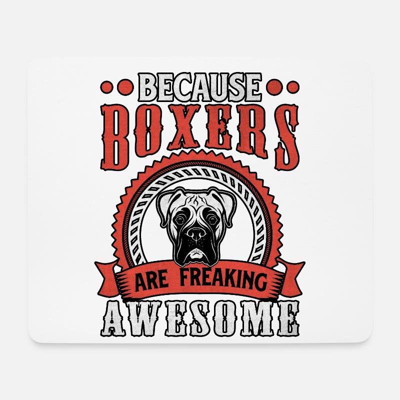 Because boxers are freaking awesome - Mouse Pad (horizontal) - white