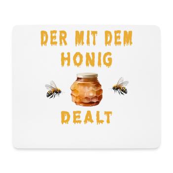 Der mit dem Honig dealt - Mousepad (Querformat) - Weiß - Vorne