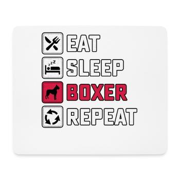 Manger Sommeil Boxer Répéter - Tapis de souris (format paysage) - blanc - Devant