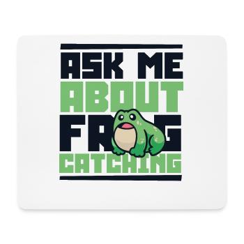 Posez-moi des questions sur le crapaud têtard attrapant des grenouilles - Tapis de souris (format paysage) - blanc - Devant