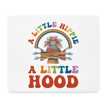 Ein Kleiner Hippie Eine Kleine Kapuze Für Alle - Mousepad (Querformat) - Weiß - Vorne