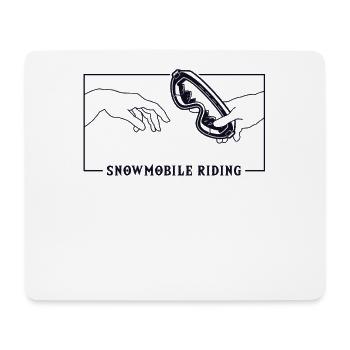 Michelangelo Création d’Adam Snowmobile Driver - Tapis de souris (format paysage) - blanc - Devant