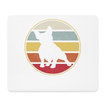 Bouledogue Français Rétro Vintage - Tapis de souris (format paysage) - blanc - Devant