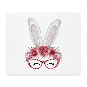 Cute Bunny Girl - Mousepad (Querformat) - Weiß - Vorne