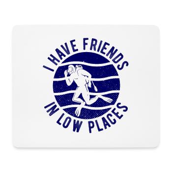 Apnoetaucher Freitaucher Taucher - Mousepad (Querformat) - Weiß - Vorne
