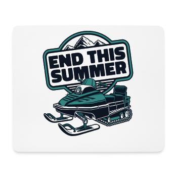 End This Summer Schneemotorrad Snowmobile Fahrer - Mousepad (Querformat) - Weiß - Vorne